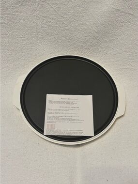 Browning Black and White Microwave Browning Plate with Handles